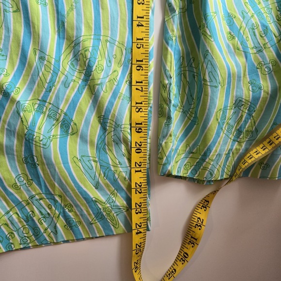 Walt‎ Disney World Capri Pants Size 14 Blue Green Disney Print Cotton New - Picture 10 of 11
